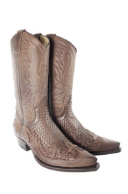 Sendra Boots 11783 Cuervo Cognac Stivaletti Uomo Cowboy Western