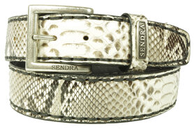 Sendra Belt 5156 Ecru Python Ladies Men Belt Cowboy Western Gipsy 4cm wide Jeans Trouser Belt Interchangeable Buckle