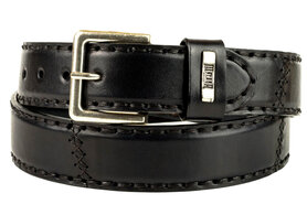 Mayura Belt 925 Negro Cowboy Western 4 cm Wide Jeans Belt Changeable Buckle Smooth Leather