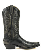 Mayura-Boots-1927-Black--Pointed-Cowboy-Western-Men-Women-Boot-Heels-Two-Tone-Genuine-Leather