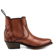 Mayura-Boots-Marilyn-2487-Cognac--Ladies-Cowboy-Western-Fashion-Ankle-Boots-Pointed-Toe-Slanting-Heel-Elastic-Closure-Genuine-Leather