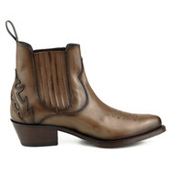 Mayura-Boots-2487-Hazelnut--Ladies-Cowboy-Western-Fashion-Ankle-Boots-Pointed-Toe-Slanting-Heel-Elastic-Closure-Genuine-Leather