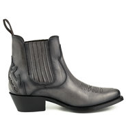 Mayura-Boots-Marilyn-2487-Grey--Ladies-Cowboy-Western-Fashion-Ankle-Boots-Pointed-Toe-Slanting-Heel-Elastic-Closure-Genuine-Leather