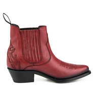 Mayura-Boots-Marilyn-2487-Red--Ladies-Cowboy-Western-Fashion-Ankle-Boots-Pointed-Toe-Slanting-Heel-Elastic-Closure-Genuine-Leather