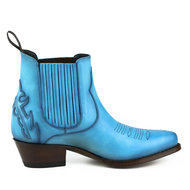 Mayura-Boots-Marilyn-2487-Turquoise--Ladies-Cowboy-Western-Fashion-Ankle-Boots-Pointed-Toe-Slanting-Heel-Elastic-Closure-Genuine-Leather