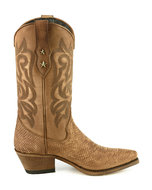 Mayura-Boots-Alabama-2524-Cognac-Lavado--Women-Western-Boot-Python-Print-Pointed-Toe-5-cm-Heel-High-Shaft-Genuine-Leather