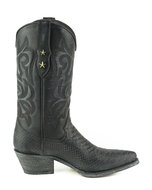 Mayura-Boots-Alabama-2524-Black-Lavado--Women-Western-Boot-Python-Print-Pointed-Toe-5-cm-Heel-High-Shaft-Genuine-Leather