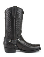 Mayura-Boots-Indian-2471-Black--Cowboy-Biker-Boots-men-Square-Nose-Flat-Heel-Detachable-Spur-Genuine-Leather
