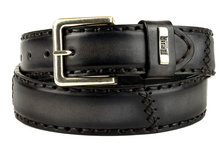Mayura-Belt-925-Anthracite-Cowboy-Western-4-cm-Wide-Jeans-Belt-Changeable-Buckle-Smooth-Leather