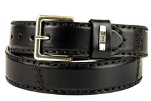 Mayura-Belt-925-Negro-Cowboy-Western-4-cm-Wide-Jeans-Belt-Changeable-Buckle-Smooth-Leather