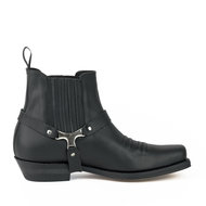Mayura-Boots-24-Black--Cowboy-Western-Ankle-Boot-Men-Square-Toe-Ornamental-Spur-Elastic-Closure