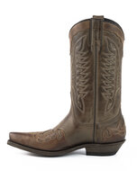 Mayura-Boots-17-Brown-Ladies-Cowboy-Western-Boots-Pointed-Toe-Slanted-Heel-Waxed-Leather-Size-38